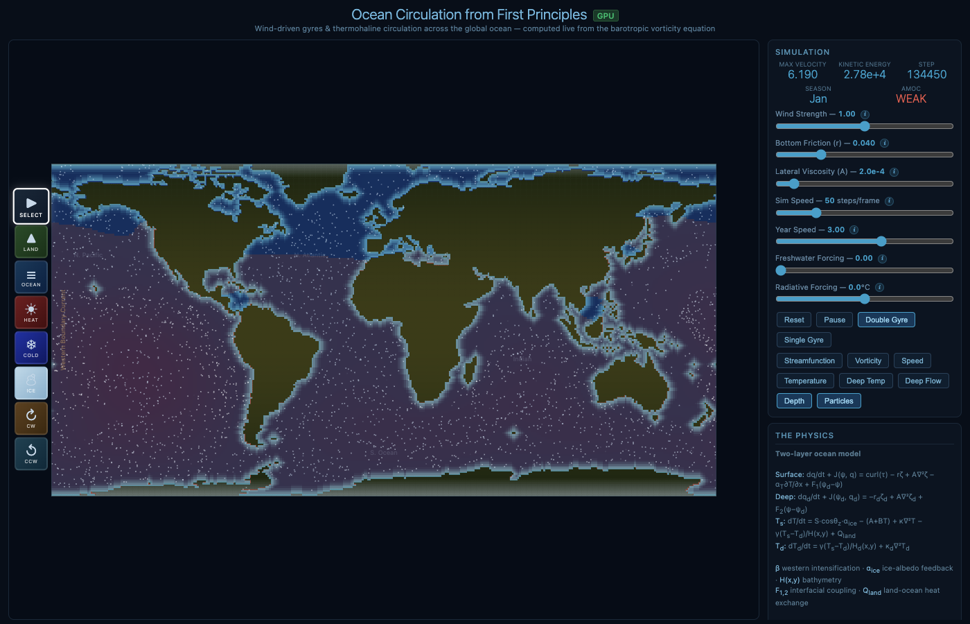 ETOPO1 ocean bathymetry